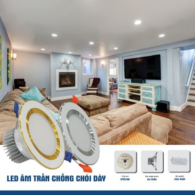 đèn led âm trần chống chói