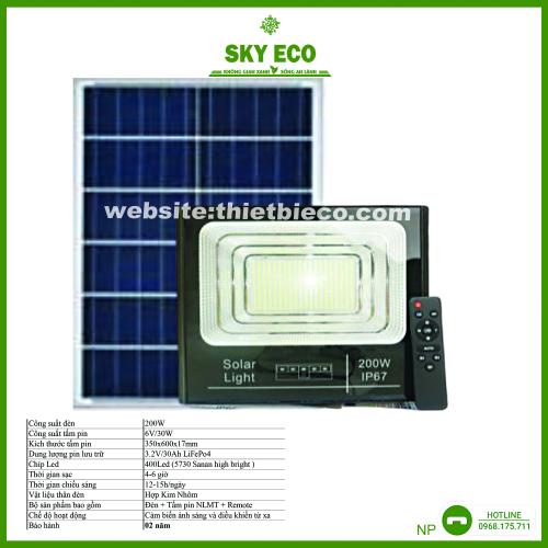 Đèn pha năng lượng mặt trời BLU SKY  - NP 200 W 