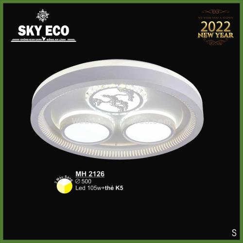 Đèn mâm led MH 2126 : ánh sáng 3 màu