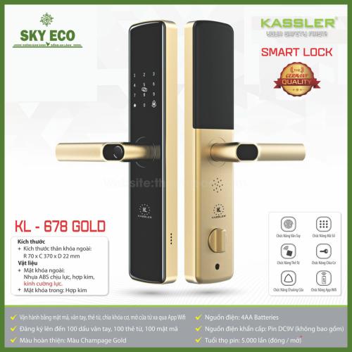Khóa vân tay Kassler KL678 Gold